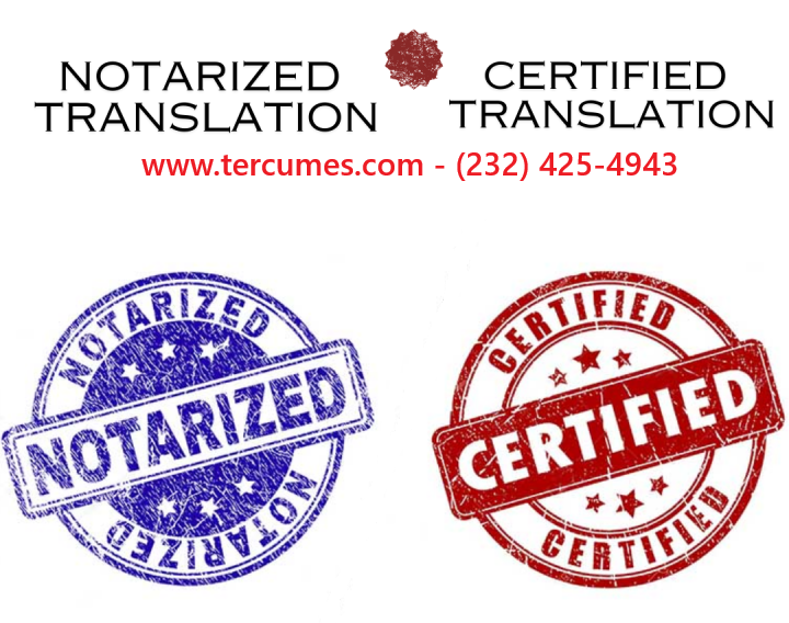 notarized translation noter tasdikli tercme izmir certified translation yeminli tercme brosu izmir eviri ofisi